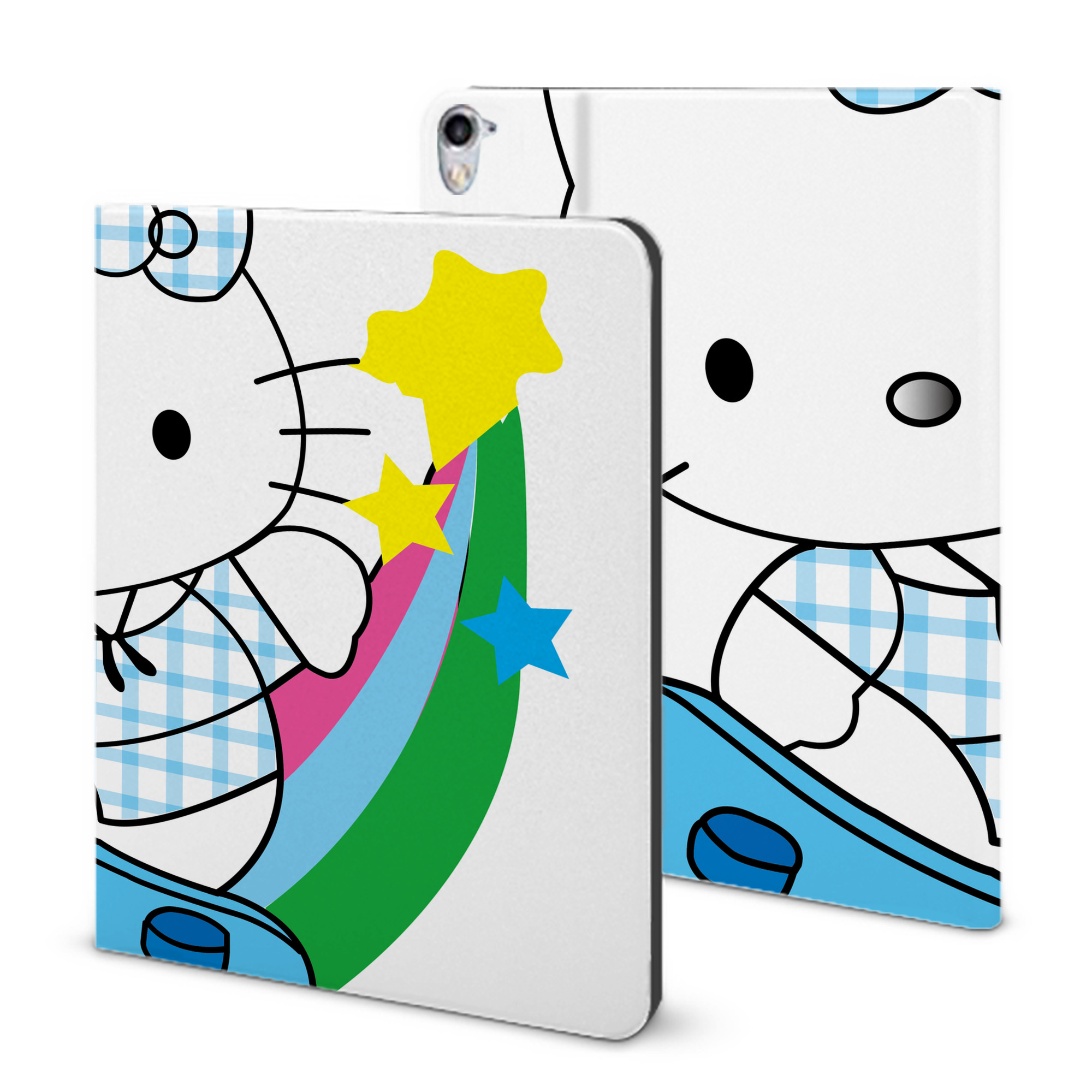 （画像用） Hello Kitty ハローキティ IPad ケース ブック型 PUレザー TPU 耐衝撃 軽量 薄型 ペン収納なし 全面保護 IPad 各モデル対応